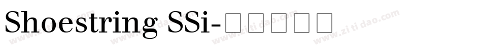 Shoestring SSi字体转换